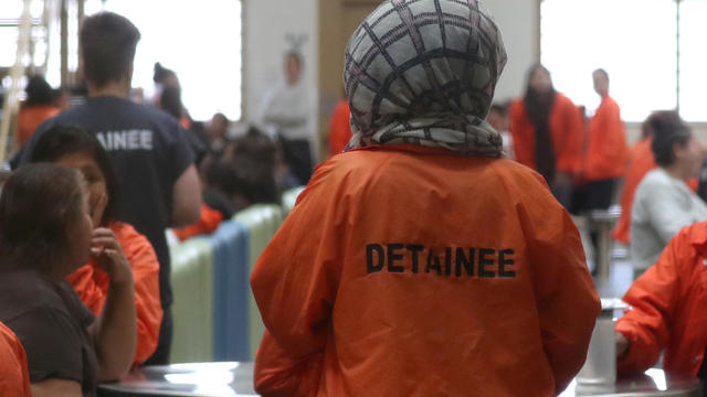 FILE PHOTO: Detainees are seen at Otay Mesa immigration detention center in San Diego 