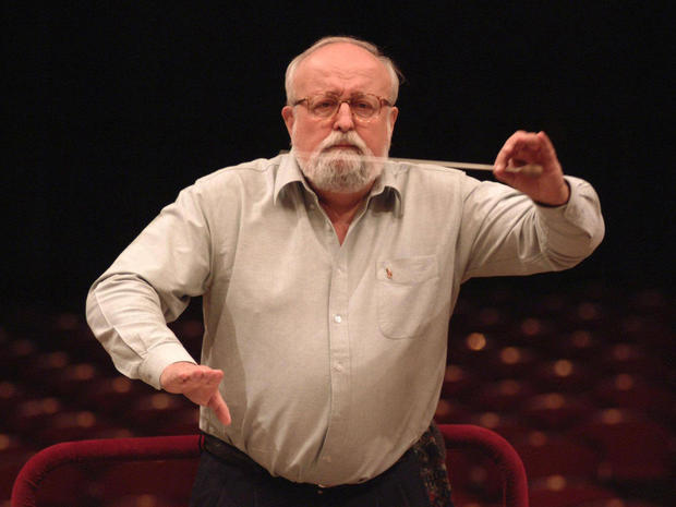Polish composer Krzysztof Penderecki during a rehearsal at the National Philharmonic in Warsaw 