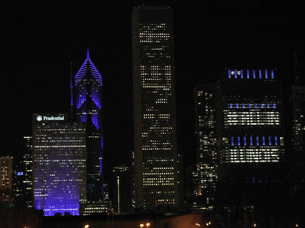 Across U.S., Stadiums, Landmarks Illuminated In Blue To Honor Essential Workers 