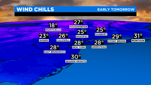 JL Morning Wind Chills Map 