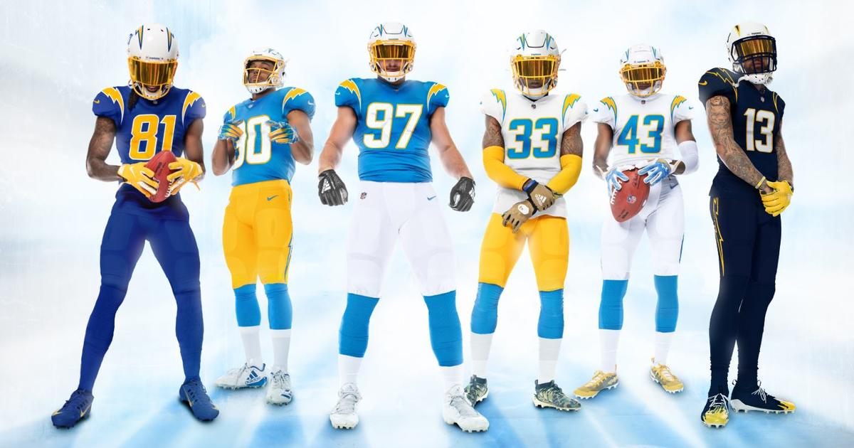 LA Chargers Reveal New Uniforms For 2020 - CBS Los Angeles
