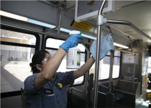 Cleaning touch points on DART bus 