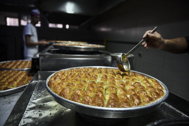 Baklava sellers' sweet rush 