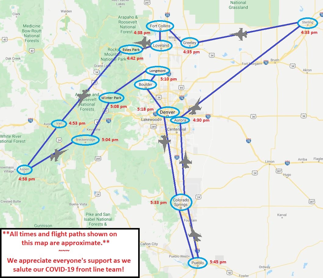Air National Guard Releases Colorado Flyover Flight Plan For Wednesday ...