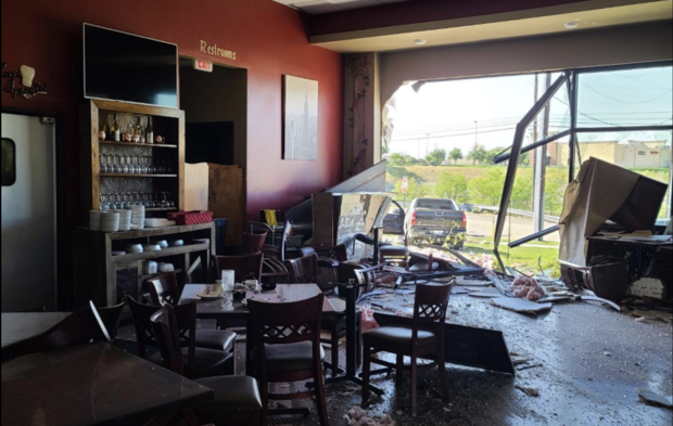 While Picking Up Pieces After Coronavirus Shutdown, North Texas Restaurant Gets Slammed By Truck 