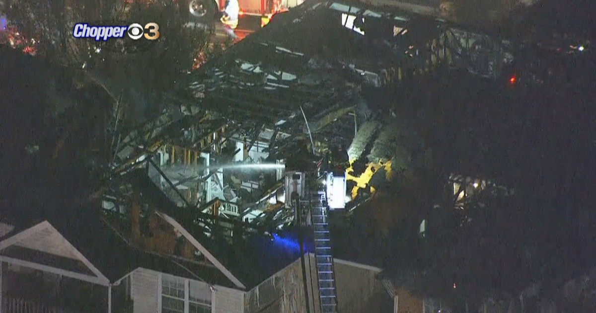 Three-Alarm Fire Tears Through Newark Apartment Building - CBS Philadelphia