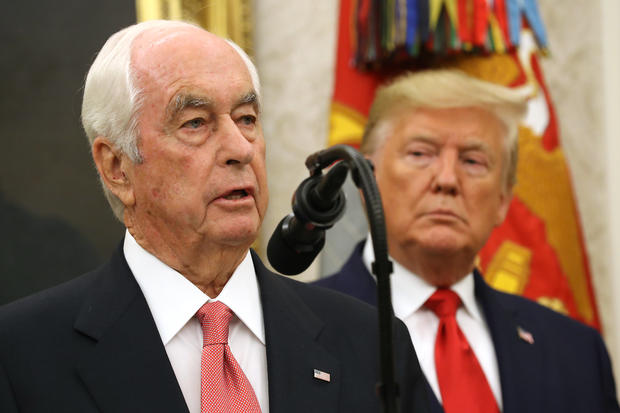 President Donald Trump Presents The Presidential Medal Of Freedom To Businessman Roger Penske 