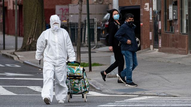 New York City coronavirus hazmat suit 