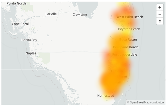 DownDetector Map 