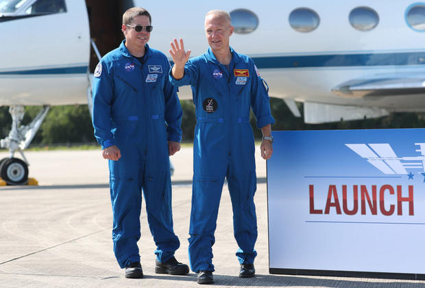 NASA Astronauts Arrive At Kennedy Space Center Ahead Of Space-X Launch Test 