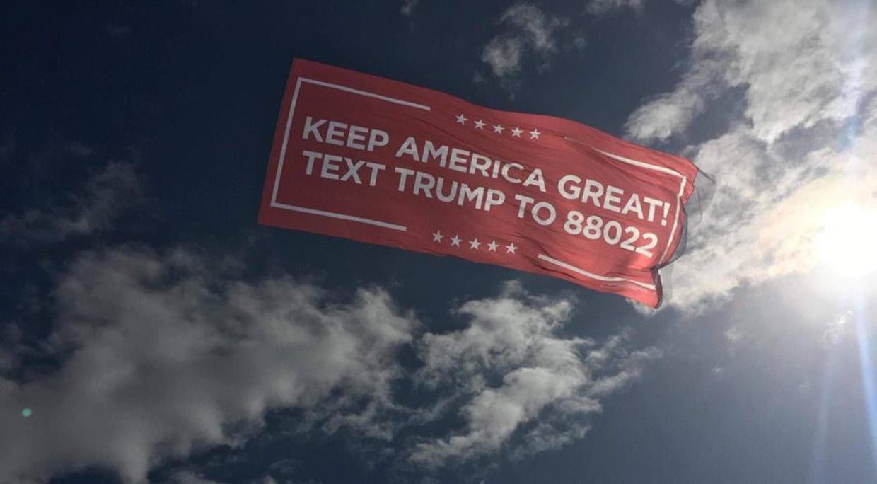 Trump Campaign Flying "Keep America Great" Aerial Banners Memorial Day ...