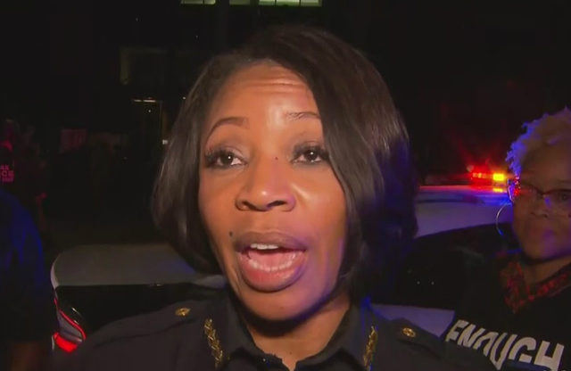Dallas Police Chief Renee Hall at George Floyd protest 