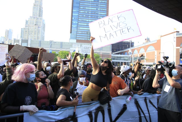 Protests Against Police Brutality Over Death Of George Floyd Continue In NYC 