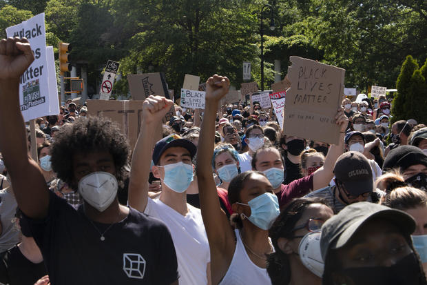Demonstrators rally against police brutality in Brooklyn, New York 