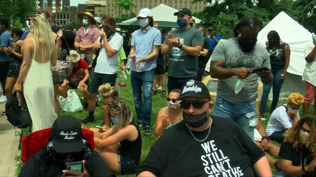 Outside George Floyd Memorial Service 2 