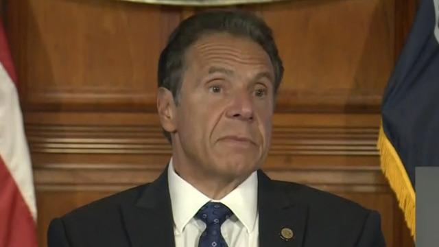 New York Governor Andrew Cuomo speaks to reporters after meeting with President Trump in Washington 