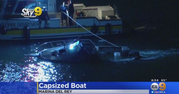 5 Rescued After Boat Capsizes Near Breakwater In Marina Del Rey CBS