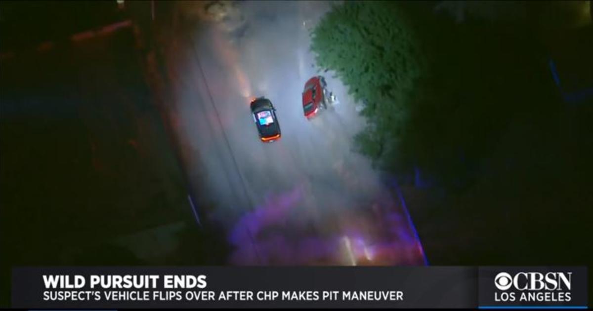 Suspects Vehicle Flips Over In Wild End To Police Pursuit In Palmdale Cbs Los Angeles 3394