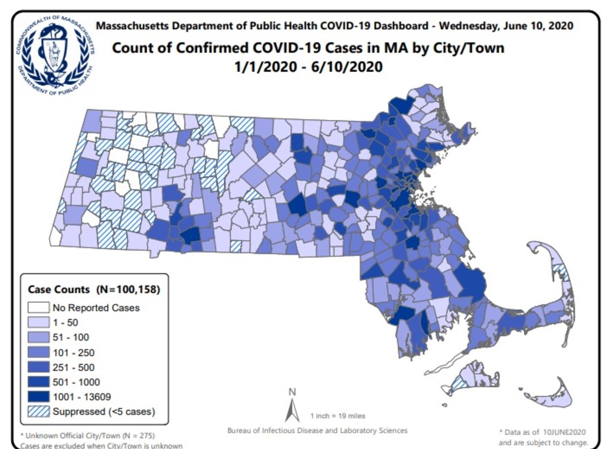 Coronavirus Cases: The Latest Town-By-Town Numbers In Massachusetts