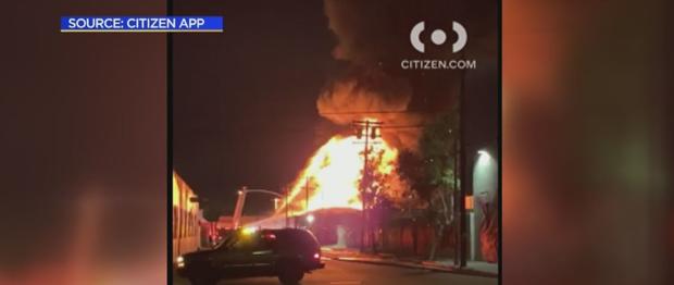 Fire Breaks Out At South LA Commercial Building 