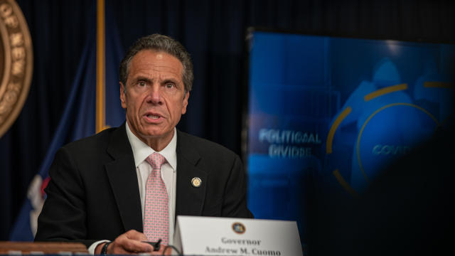 New York Governor Andrew Cuomo Holds Briefing In Manhattan 