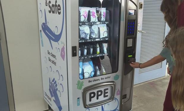 Long Beach Airport Adds Vending Machine Which Dispenses Masks, Gloves 