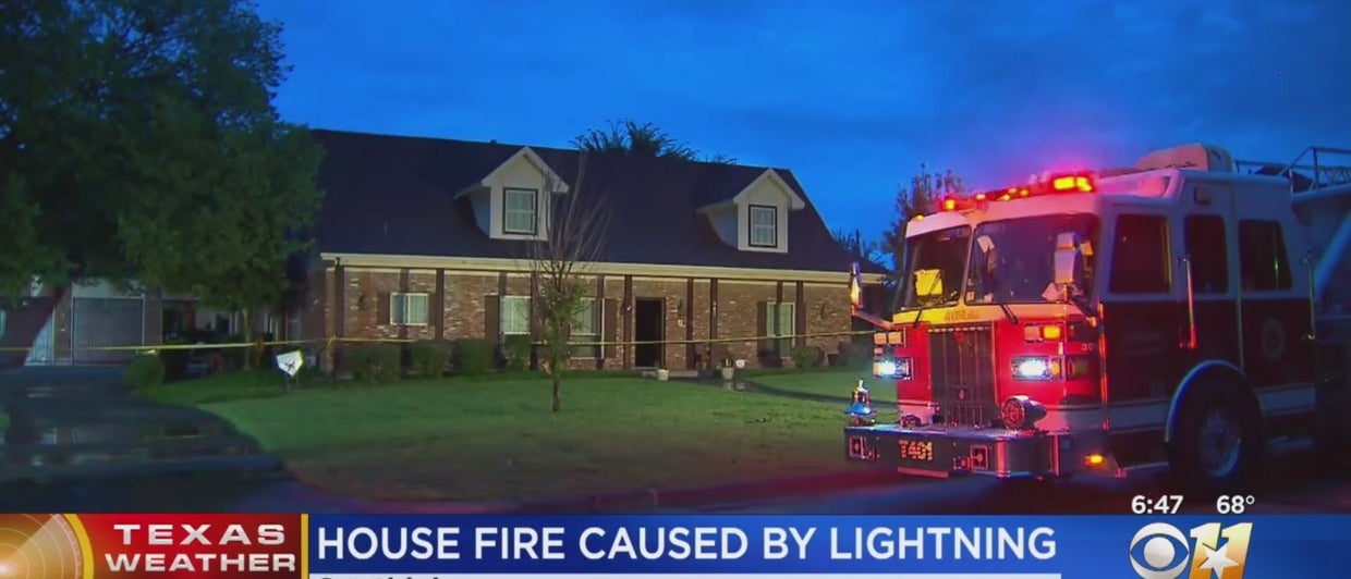 Lightning Strike Sparks Fire At Southlake Home, No One Hurt - CBS Texas