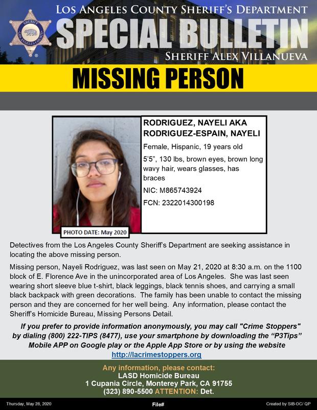 Nayeli Rodriguez missing poster 