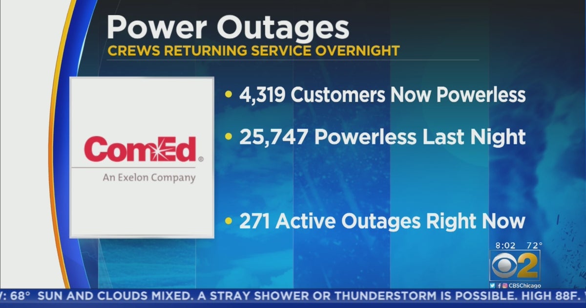 ComEd Working To Restore Power After Friday Night Storms CBS Chicago