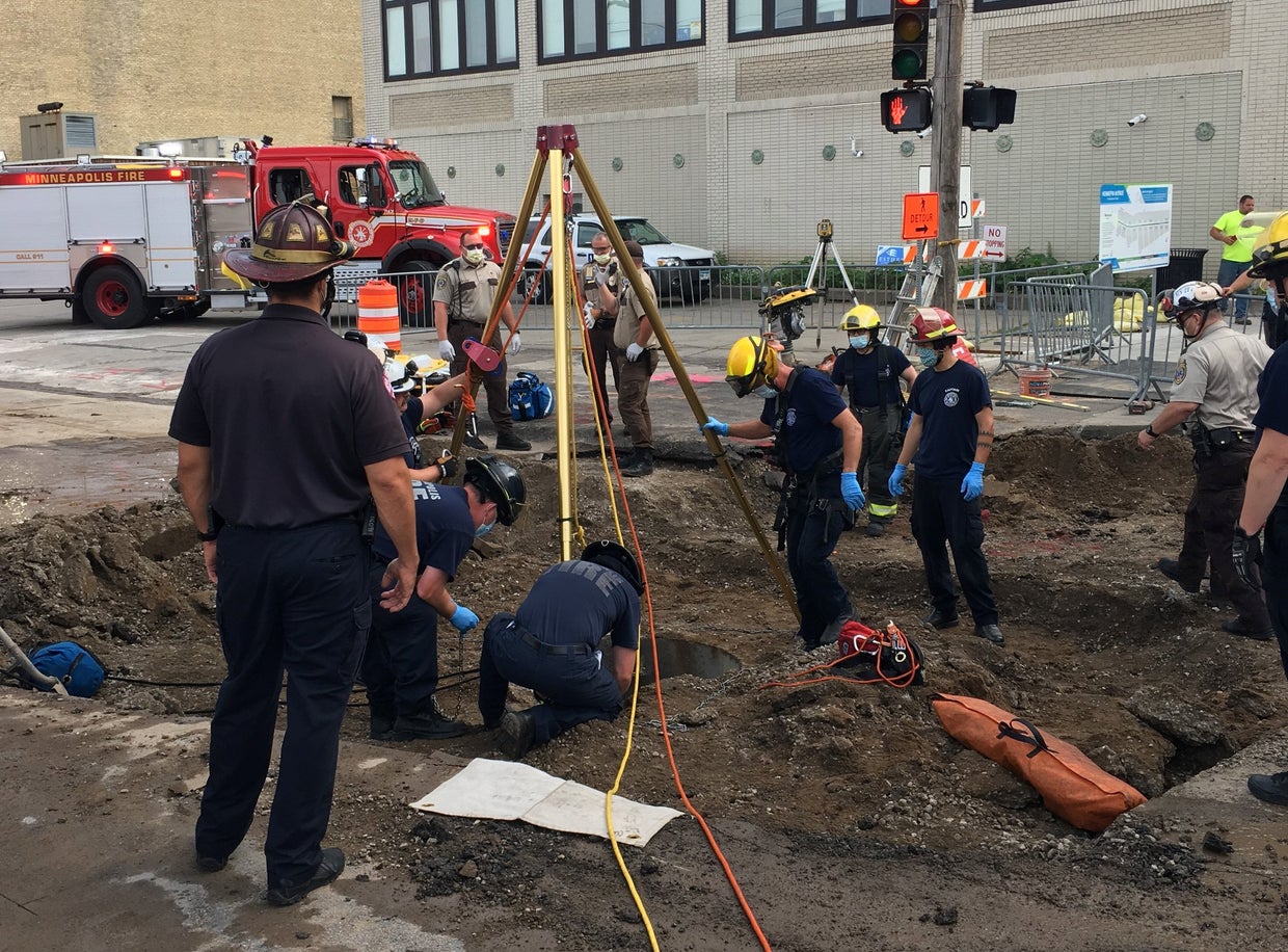 Construction Worker Rescued After Falling Into Sewer Sleeve In Downtown ...