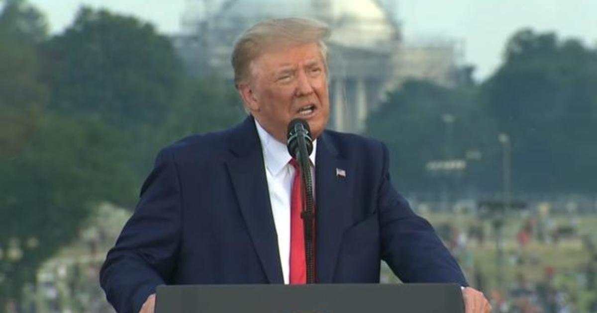 Trump Uses July 4 Speech To Defend "American Heroes" - CBS News