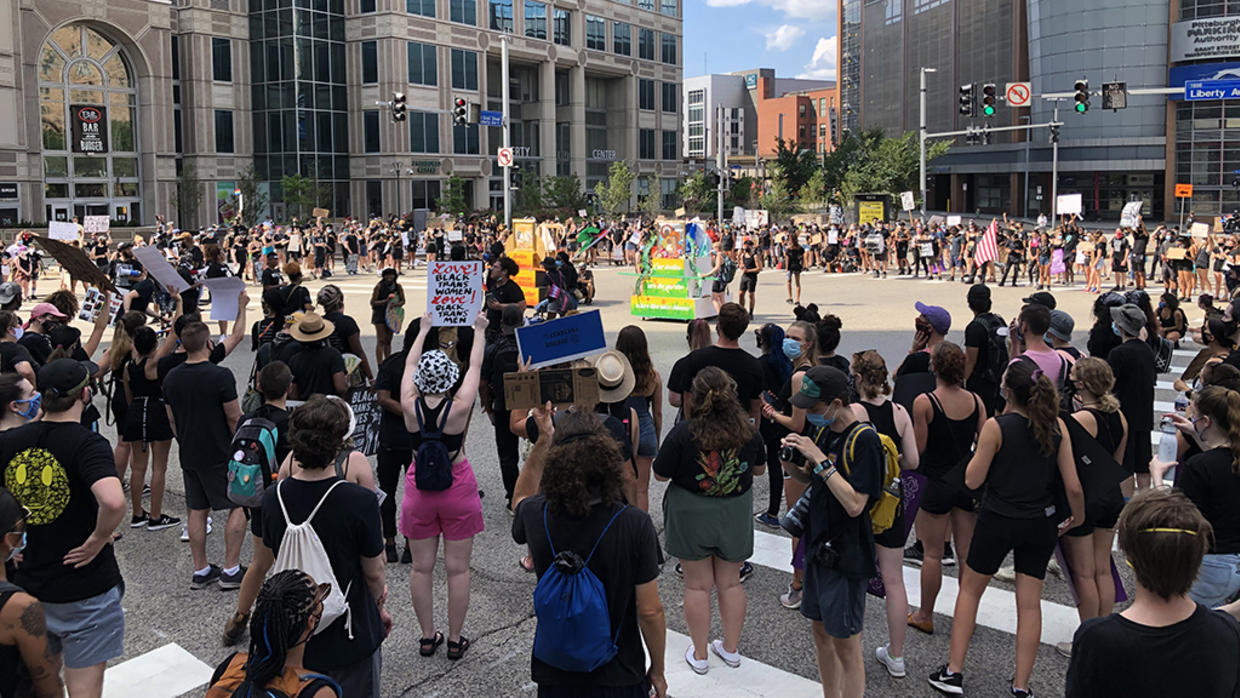 Hundreds Gather In Downtown Pittsburgh For Peaceful Protest On The