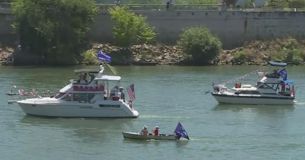 Trump Supporters Hold July 4th Boat Parade On Sacramento River CBS