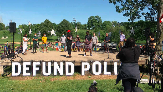 Some Minneapolis CIty Council Members Announce Intent To Defund Police At PowderhornPark 