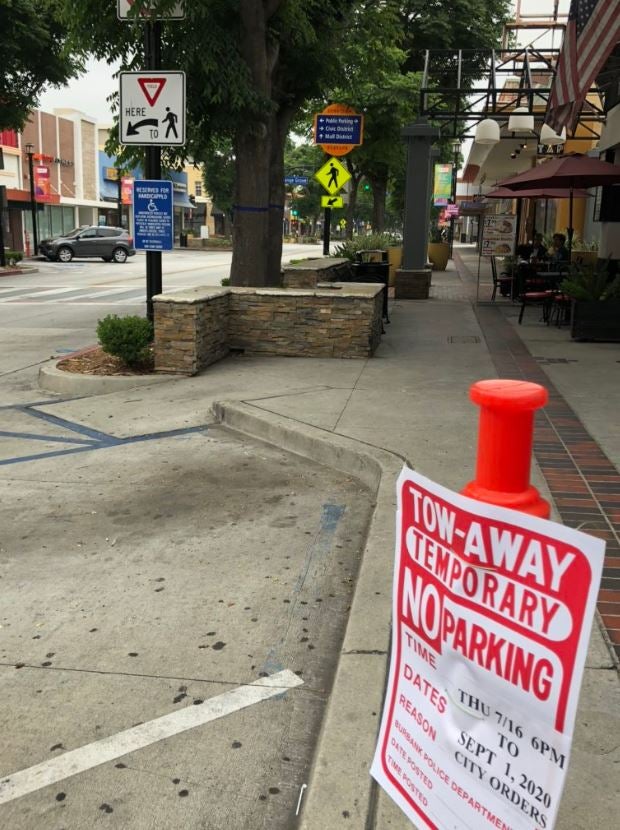 Burbank Closes Major Street To Give Restaurants More Outdoor Dining Space