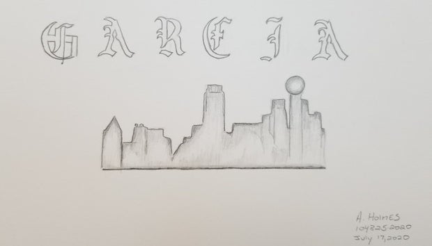 Tattoo of unidentified victim in Dallas 