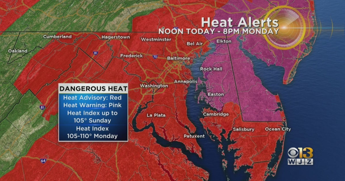 Maryland Weather: Code Red Extreme Heat Alert In Effect Sunday As Temps ...