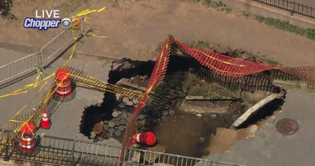 Large Sinkhole Opens Up Along East River Esplanade; Residents To NYC