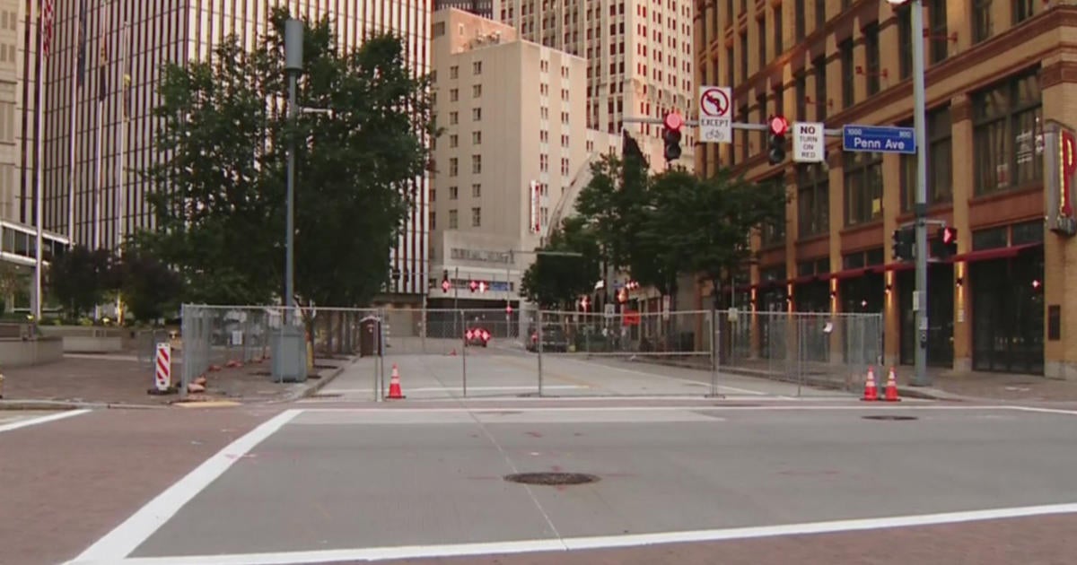 Sinkhole On Tenth Street Filled In, Still Closed To Traffic - CBS ...