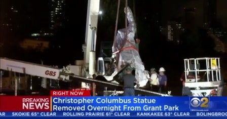 Christopher Columbus Statues Taken Down After Mayor Lightfoot Orders