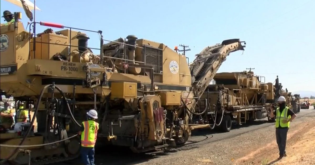 Caltrans Repaves Stretch Of Highway With Recycled Plastic Bottles - CBS ...