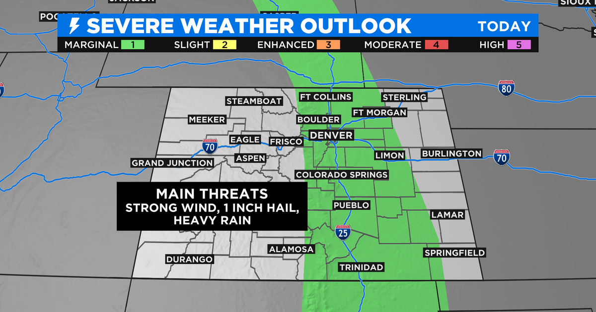 Denver Weather: Damaging Hail, Wind And Heavy Rain Possible - CBS Colorado