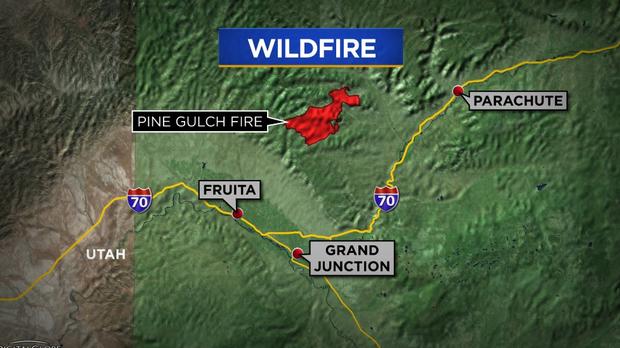 pine gulch map wildfire 