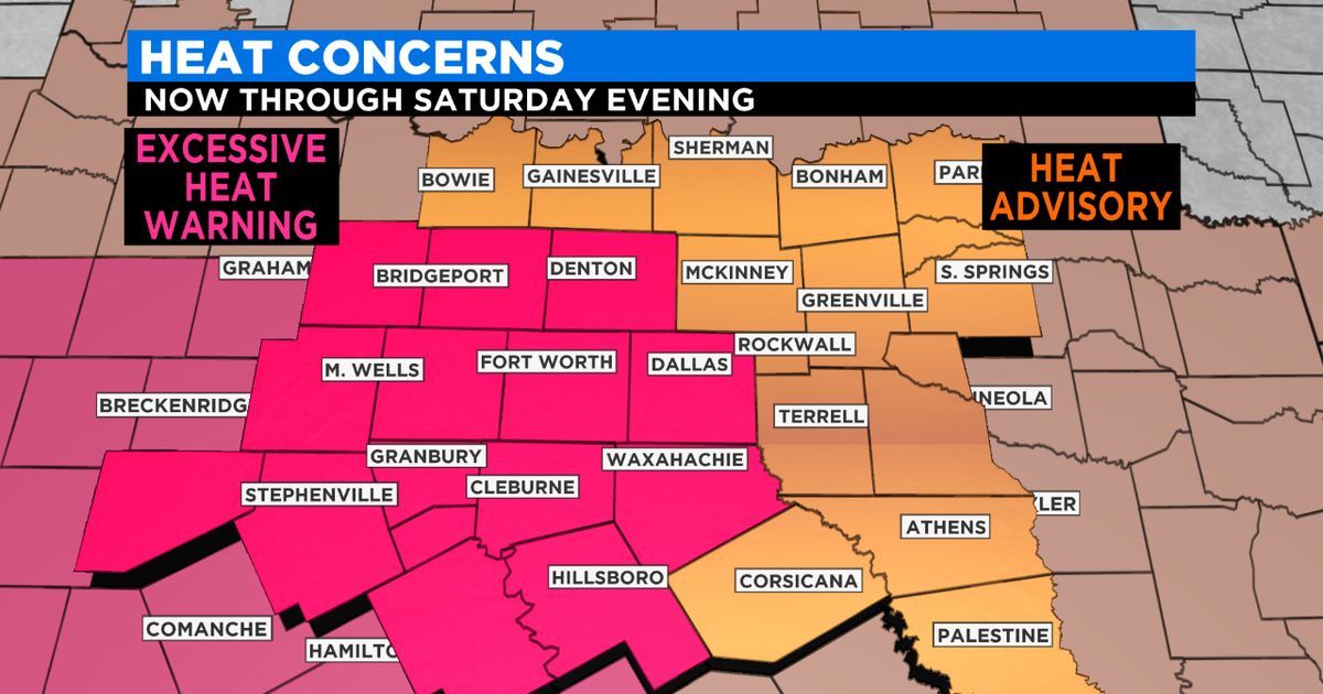 DFW Weather: Much Of North Texas Under Excessive Heat Warning - CBS Texas