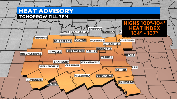 CBSN NTX Heat Advisory 