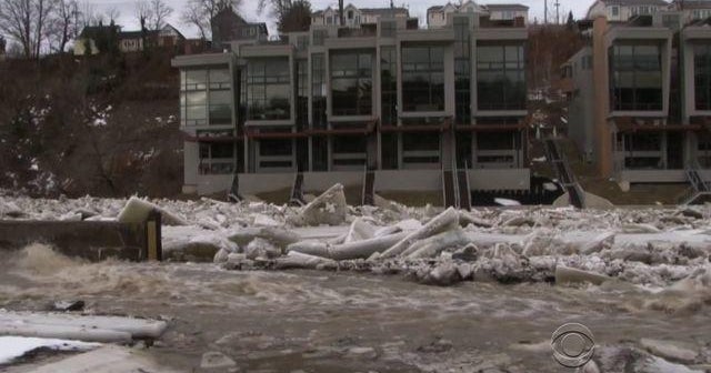 Massive ice dams jamming rivers, several states on alert for floods