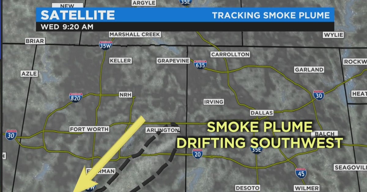 Grand Prairie Fire Weather Satellite Shows Smoke Moving South Across