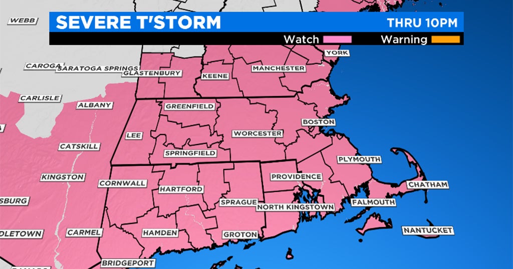 Severe Thunderstorms Possible Tuesday Afternoon - CBS Boston