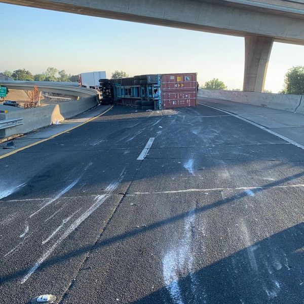 Big Rig Overturns On Highway 4 To Highway 99 Connector In Stockton ...