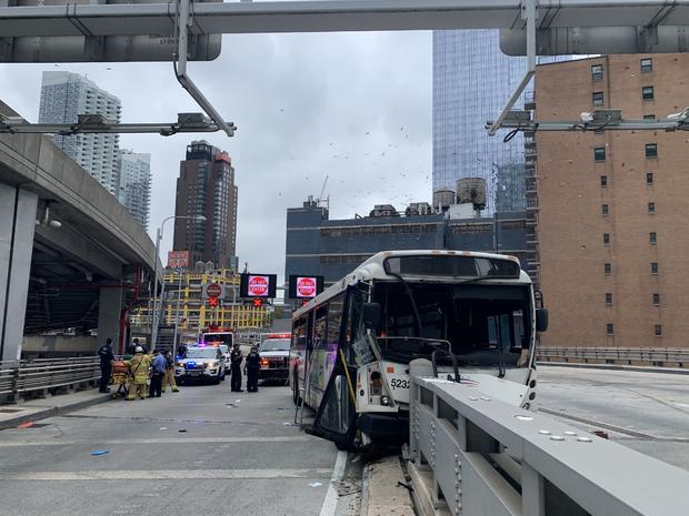 NJ TRANSIT Bus Crashes Near Port Authority Bus Terminal 